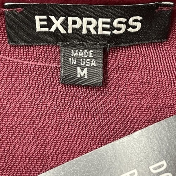 NWT EXPRESS Stretch Sequin Burgundy Bodycon Mini Dress, Medium - Picture 6 of 8